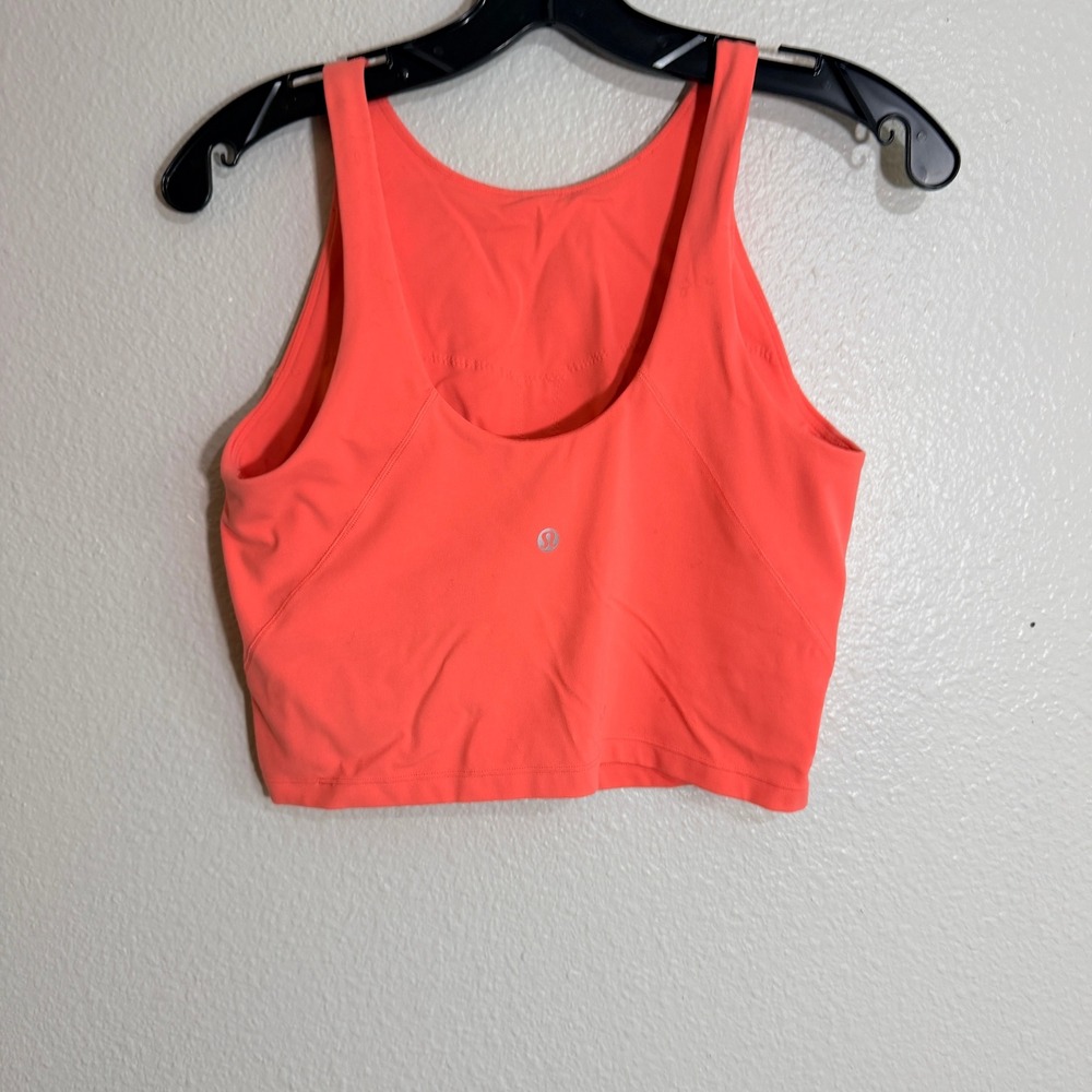 Lululemon Align High-Neck Tank Top Coral Pink Nulu Size 8 LW1DKES - Picture 3 of 3